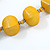 Chunky Wood Bead Necklace In Dusty Yellow - 76cm L - view 4