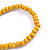Chunky Wood Bead Necklace In Dusty Yellow - 76cm L - view 5
