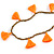 Boho Style Bronze Glass Bead with Neon Orange Tassel Long Necklace - 96cm L - view 4