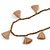 Boho Style Bronze Glass Bead with Taupe Tassel Long Necklace - 96cm L - view 3