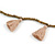 Boho Style Bronze Glass Bead with Taupe Tassel Long Necklace - 96cm L - view 4