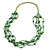 Long Multistrand Light Green/ Grass Green Shell/ Glass Bead Necklace - 76cm L - view 3