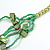 Long Multistrand Light Green/ Grass Green Shell/ Glass Bead Necklace - 76cm L - view 6