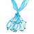 Statement Multistrand Light Blue Glass Bead, Semiprecious Stone Tassel Necklace - 66cm L/ 12cm Tassel - view 3