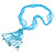 Statement Multistrand Light Blue Glass Bead, Semiprecious Stone Tassel Necklace - 66cm L/ 12cm Tassel - view 8