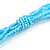 Statement Multistrand Light Blue Glass Bead, Semiprecious Stone Tassel Necklace - 66cm L/ 12cm Tassel - view 7