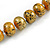 Long Graduated Wooden Bead Colour Fusion Necklace (Glitter Gold/ Black) - 78cm Long - view 5