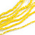 Multistrand Banana Yellow Glass Bead Necklace - 70cm Long - view 4