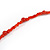 Red Glass/ Ceramic Bead Long Necklace - 82cm Long - view 6