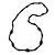 Black Glass/ Ceramic Bead Long Necklace - 80cm Long - view 3