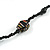 Black Glass/ Ceramic Bead Long Necklace - 80cm Long - view 5