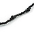 Black Glass/ Ceramic Bead Long Necklace - 80cm Long - view 6