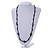 Black Glass/ Ceramic Bead Long Necklace - 80cm Long - view 2