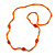 Orange Glass/ Ceramic Bead Long Necklace - 82cm Long - view 3