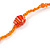 Orange Glass/ Ceramic Bead Long Necklace - 82cm Long - view 5