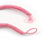 Multistrand Pink Ceramic Bead Cotton Cord Necklace - 58cm Long - view 6