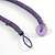 Multistrand Violet Ceramic Bead Cotton Cord Necklace - 58cm Long - view 7