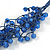 Multistrand Blue Ceramic Bead Cotton Cord Necklace - 58cm Long - view 6