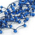 Multistrand Blue Ceramic Bead Cotton Cord Necklace - 58cm Long - view 3