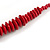 Red Wood Bead Necklace - 70m Long - view 6