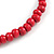 Red Wood Bead Necklace - 70m Long - view 7