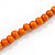 Orange Wood Bead Necklace - 68cm Long - view 6