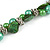 Exquisite Faux Pearl & Shell Composite Silver Tone Link Necklace In Green - 44cm L/ 7cm Ext - view 5