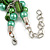 Exquisite Faux Pearl & Shell Composite Silver Tone Link Necklace In Green - 44cm L/ 7cm Ext - view 6