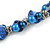 Exquisite Faux Pearl & Shell Composite Silver Tone Link Necklace In Blue - 44cm L/ 7cm Ext - view 5