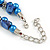 Exquisite Faux Pearl & Shell Composite Silver Tone Link Necklace In Blue - 44cm L/ 7cm Ext - view 6