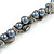 Exquisite Faux Pearl & Shell Composite Silver Tone Link Necklace In Grey - 44cm L/ 7cm Ext - view 5