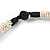 Stunning White Glass Bead with Shell Floral Motif Necklace - 48cm Long - view 8