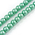 Light Green Glass Bead with Silver Tone Metal Wire Element Necklace - 64cm L/ 4cm Ext - view 6