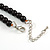 Black Glass Bead with Silver Tone Metal Wire Element Necklace - 64cm L/ 4cm Ext - view 7