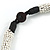 White Glass Bead with Shell Floral Motif Necklace - 48cm Long - view 8