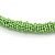 Lime Green Glass Bead with Shell Floral Motif Necklace - 48cm Long - view 4