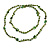 Long Green Glass Bead, Sea Shell Nugget Necklace - 120cm L - view 5