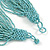 Chunky Dusty Light Blue Glass Bead Bib Multistrand Layered Necklace - 80cm L - view 5