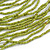 Chunky Lime Green Glass Bead Bib Multistrand Layered Necklace - 80cm L - view 5