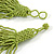 Chunky Lime Green Glass Bead Bib Multistrand Layered Necklace - 80cm L - view 6