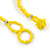 Banana Yellow Glass Ball Bead and Sea Shell Nugget Necklace - 47cm Long - view 6