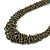 Chunky Graduated Glass Bead Necklace In Dusty Blue and Bronze - 60cm Long - view 4