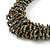 Chunky Graduated Glass Bead Necklace In Dusty Blue and Bronze - 60cm Long - view 5