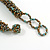 Chunky Graduated Glass Bead Necklace In Dusty Blue and Bronze - 60cm Long - view 7