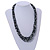 Chunky Graduated Glass Bead Necklace In Black and White - 62cm Long - view 2