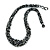 Chunky Graduated Glass Bead Necklace In Black and White - 62cm Long - view 4