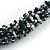 Chunky Graduated Glass Bead Necklace In Black and White - 62cm Long - view 5
