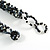 Chunky Graduated Glass Bead Necklace In Black and White - 62cm Long - view 6