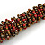 Chunky Graduated Glass Bead Necklace In Ox Blood and Bronze - 60cm Long - view 4