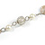 Long Glass and Shell Bead with Silver Tone Metal Wire Element Necklace In Cream/ Antique White - 120cm L - view 4